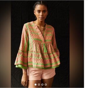 Devotion TWINS Pink and Green Blouse